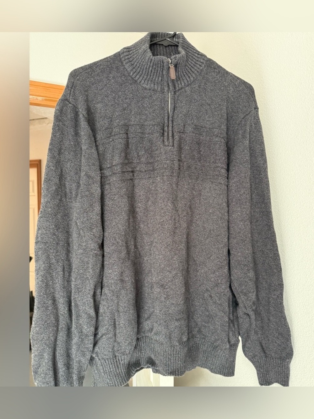 Men Grey Dockers quarter zip sweater #casualwear
